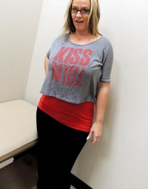 18 year old Alexis Crystal on knees for submissive cock serving action